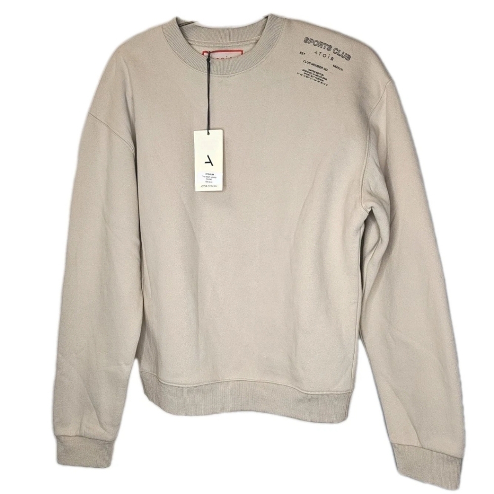 Atoir Sports Club Reset Jumper Sweatshirt Sm /4 Nougat Tan Sporty Streetwear Nwt